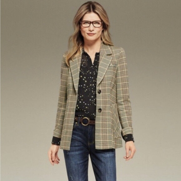 CAbi Jackets & Blazers - CABI Womens Pastime Blazer Plaid Suit Jacket Career Business